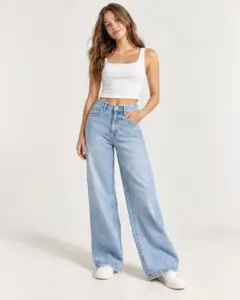 Jeans focalizados anchos